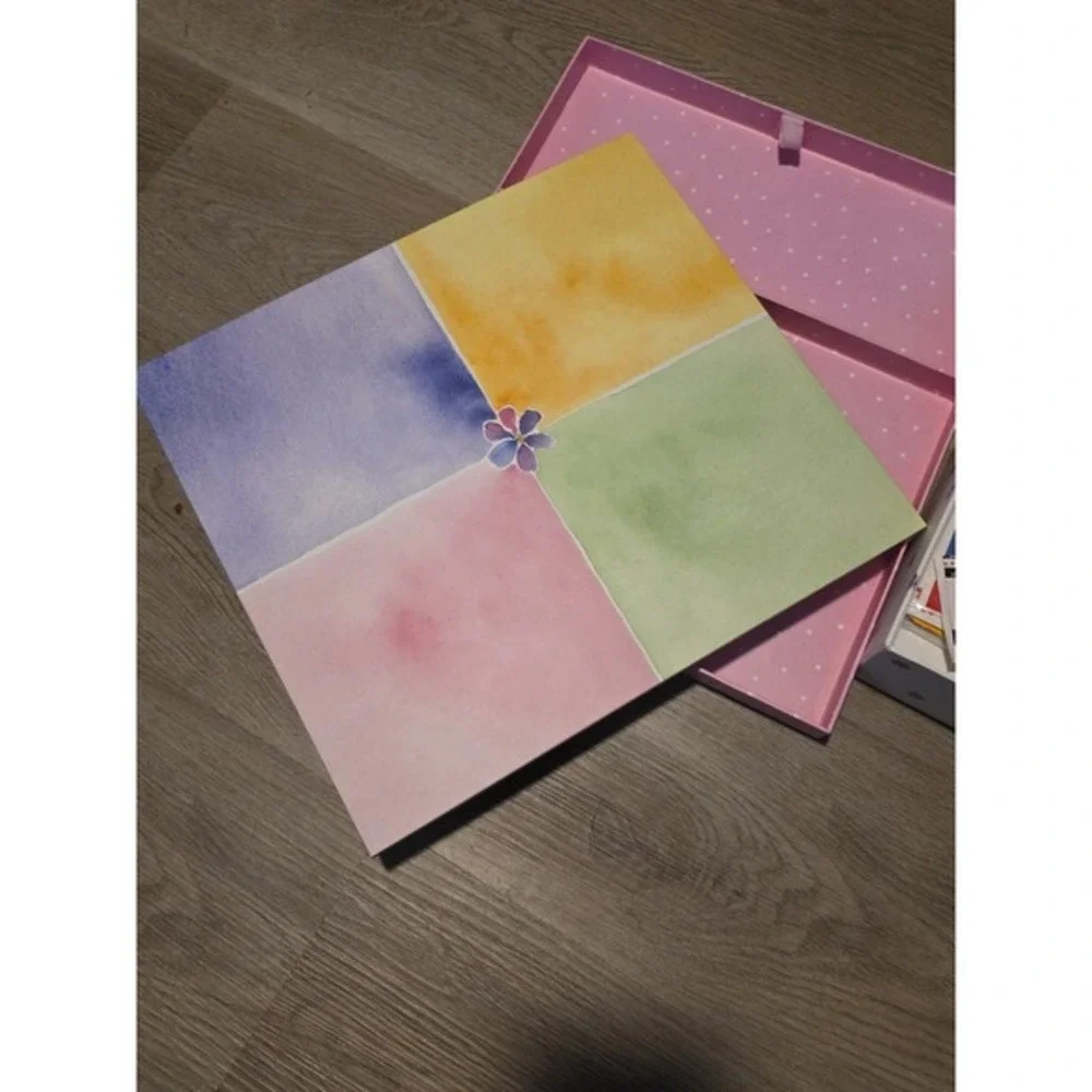 Kathy Davis WATERCOLORS Craft Scrapbook Photo Album Organizer Box‎ Stickers NEW